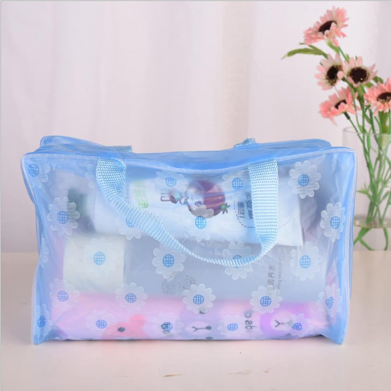 Clear Cosmetics Bag, PVC Zippered Toiletry Carry Pouch Waterproof Makeup Bag Travel Bags Organizer Case for Vacation(purple) - Image 8