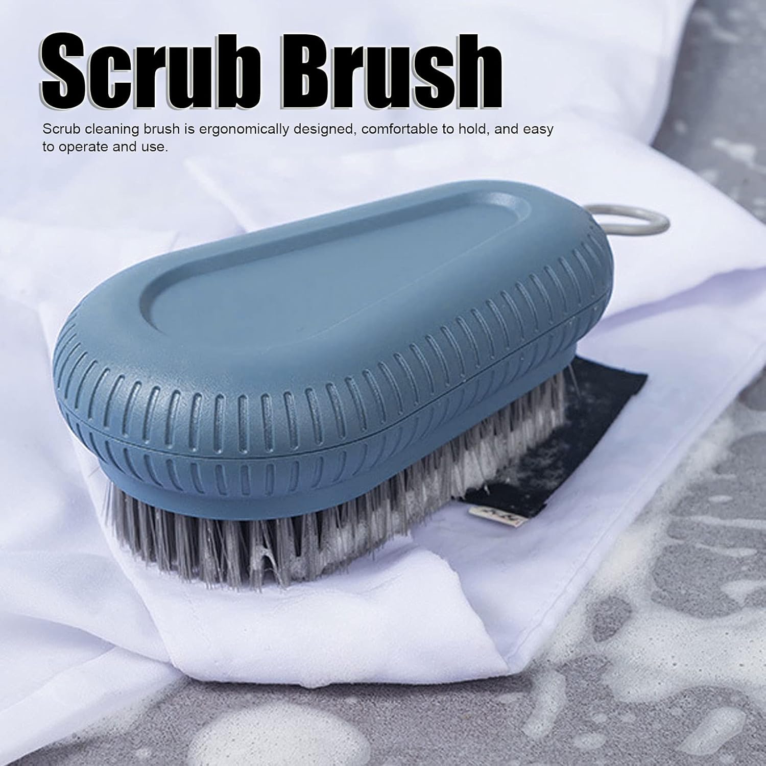 Shower Cleaner Brush, Soft Bristle Cleaning Brush Bath Scrubber for Laundry Stains Clothes Shoe Household Tools Blue - Image 2
