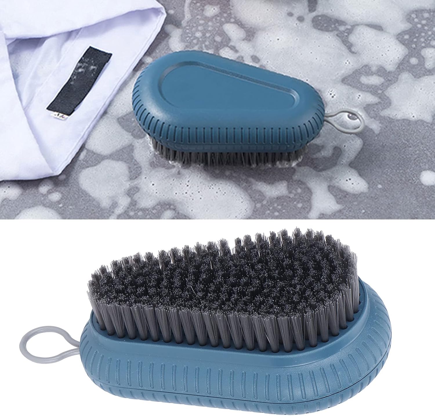 Shower Cleaner Brush, Soft Bristle Cleaning Brush Bath Scrubber for Laundry Stains Clothes Shoe Household Tools Blue - Image 4