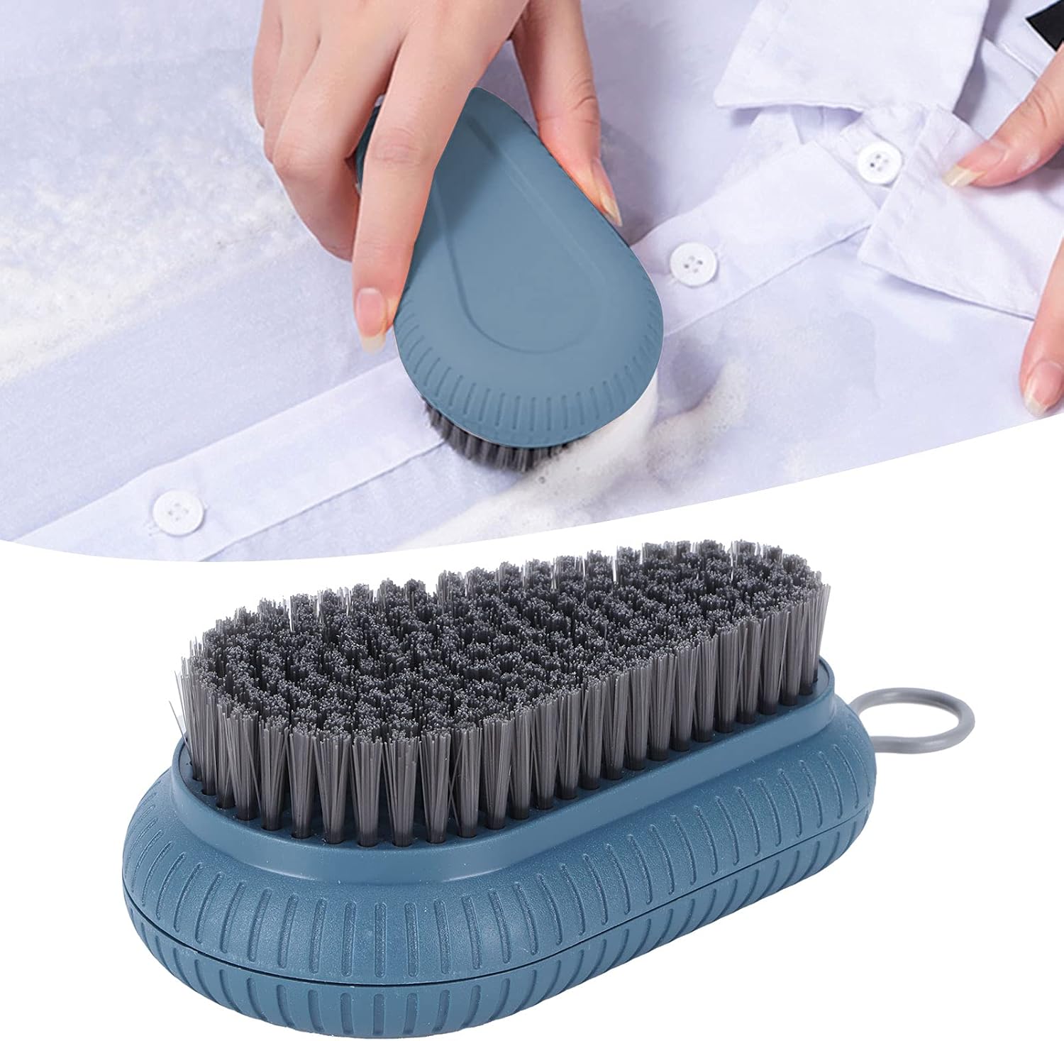 Shower Cleaner Brush, Soft Bristle Cleaning Brush Bath Scrubber for Laundry Stains Clothes Shoe Household Tools Blue - Image 5