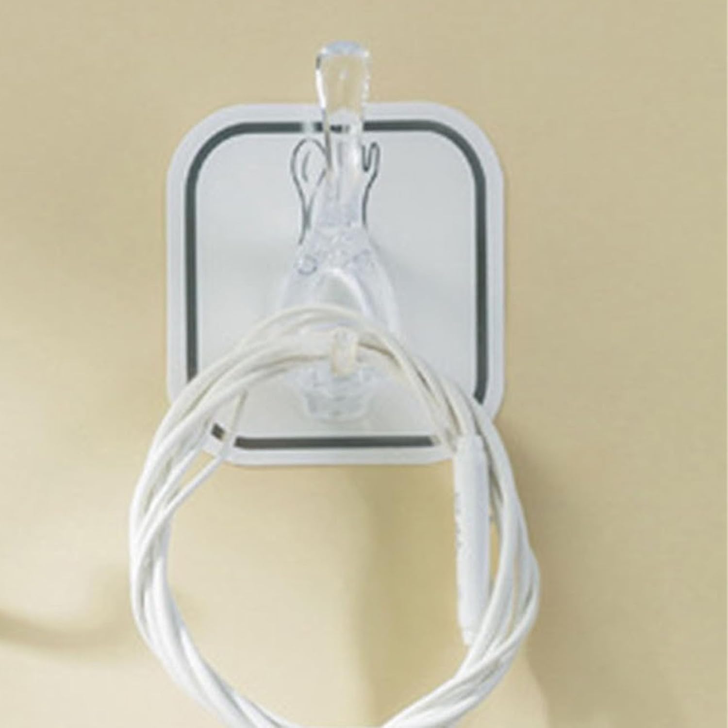6Pcs Acrylic Wall Mounted Necklaces Organizer,6 Hooks Jewelry Stand Organizer,No Drilling Hanging Hook Strong Bearing Capacity for Kitchen Bathroom(White) - Image 3
