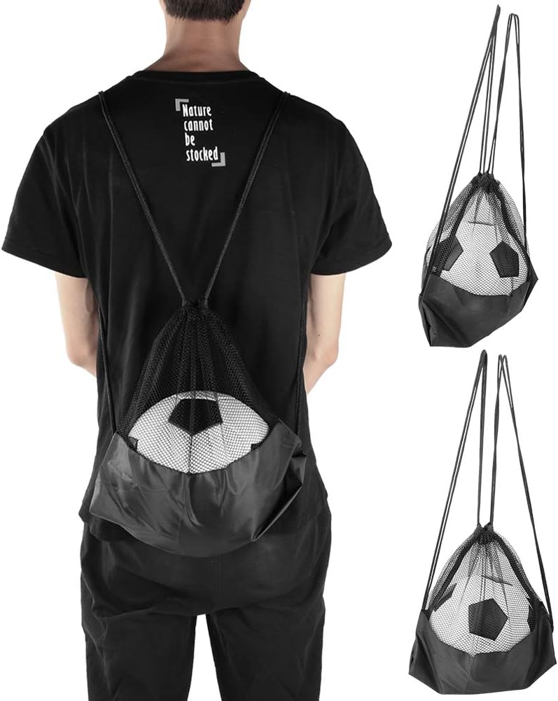 Heavy Duty Mesh Drawstring Bag for Soccer Ball, Oxford Cloth Sports Ball Storage Backpack Multifunction Gym Equipment Bags Volleyball Football - Image 2