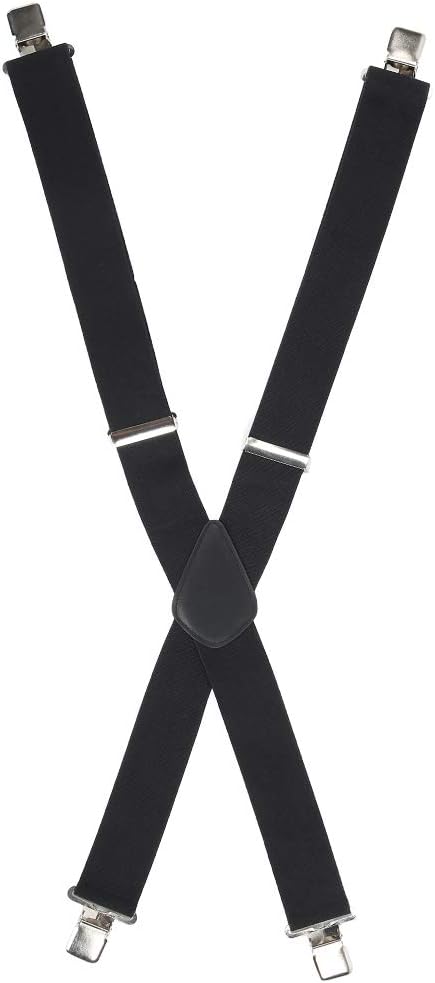 Mens Suspenders, 2 Inches Wide X Back Adjustable Suspenders with Heavy Duty Clips Men's Strip Sling Decor - Image 1