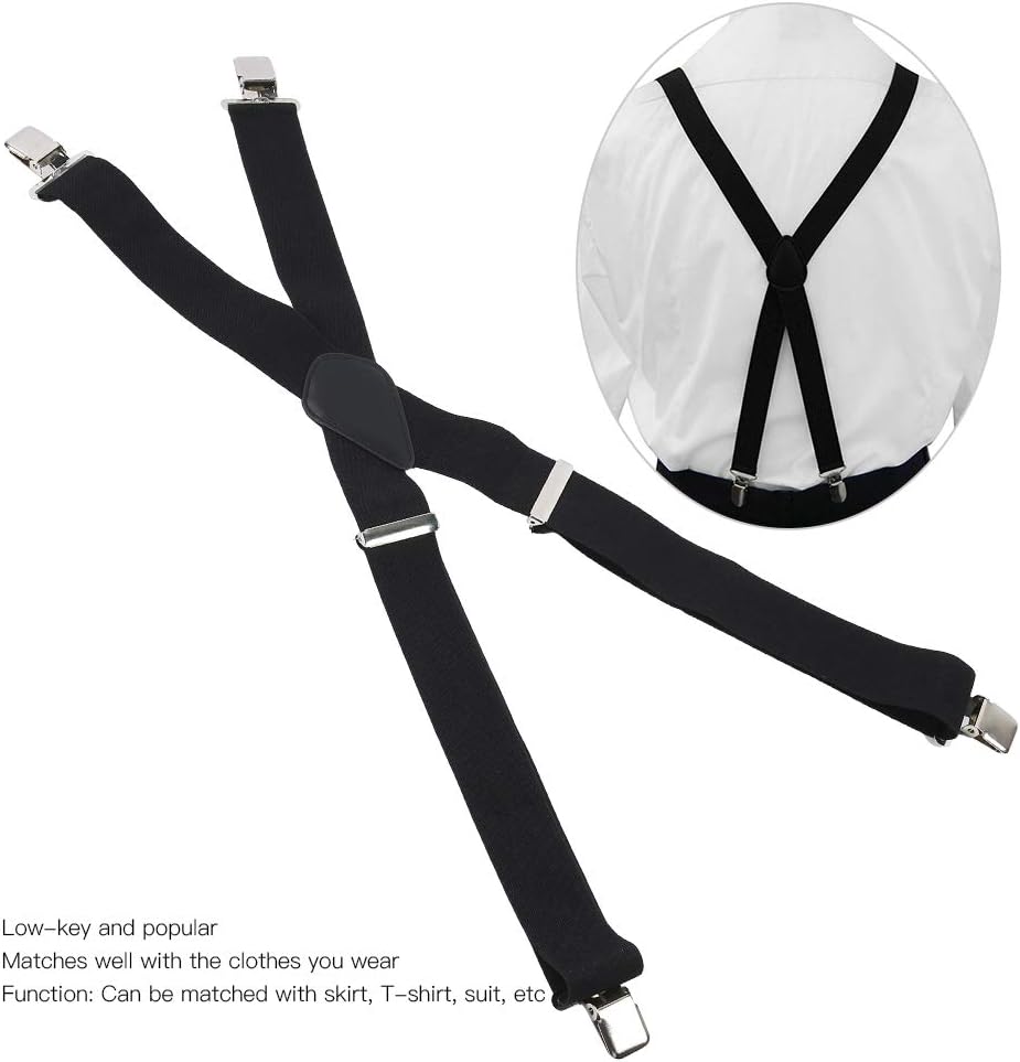 Mens Suspenders, 2 Inches Wide X Back Adjustable Suspenders with Heavy Duty Clips Men's Strip Sling Decor - Image 8