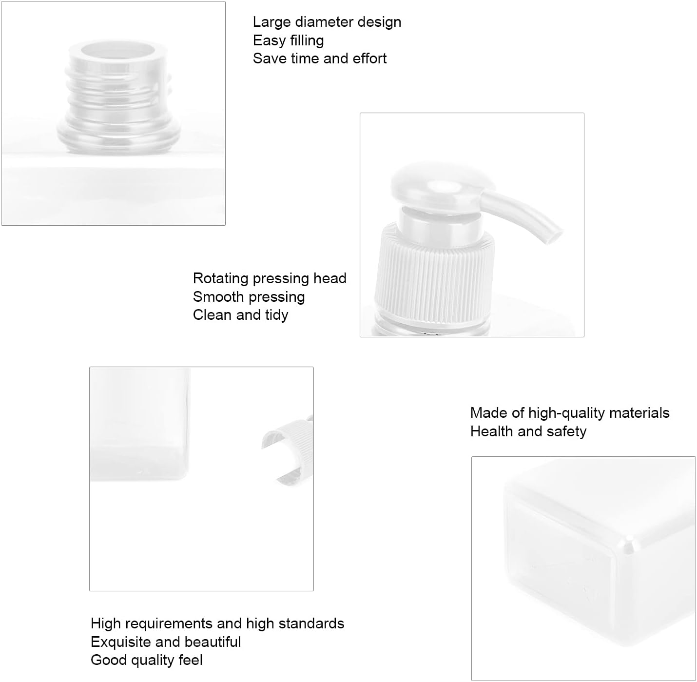 3Pcs Travel Bottle, 150ml Pump Bottle Lotion Dispenser, Clear Reusable Body Wash Container Bottles Empty Liquid Hand Soap Containers Plastic Press For Kitchen Bathroom - Image 7
