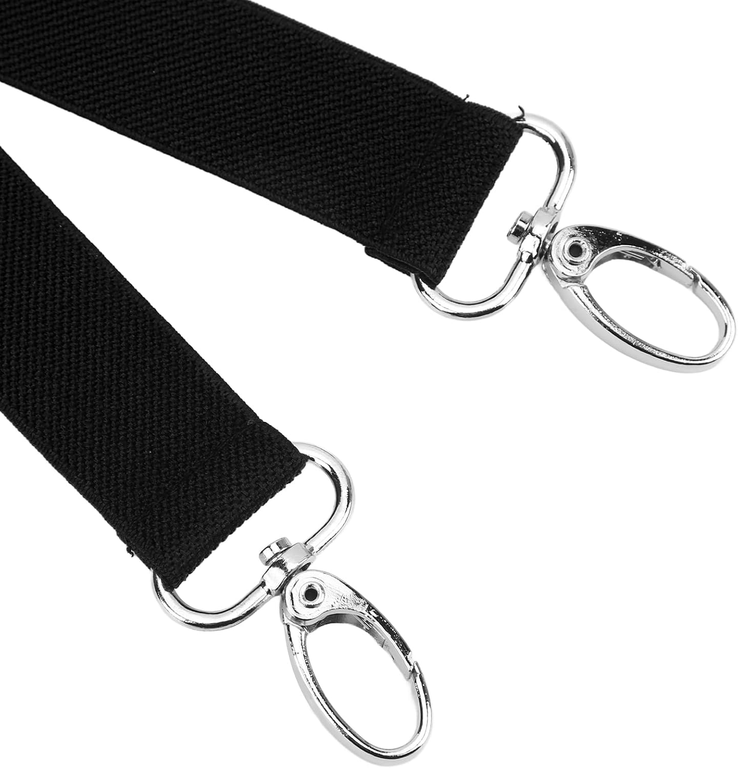 Mens Suspenders,Back Hidden Suspender,Adjustable Stretchable 2.5x110cm/1.0x43.3in Clip Suspenders Fit 4 Metal Buckles Pants for Adult(black) - Image 6