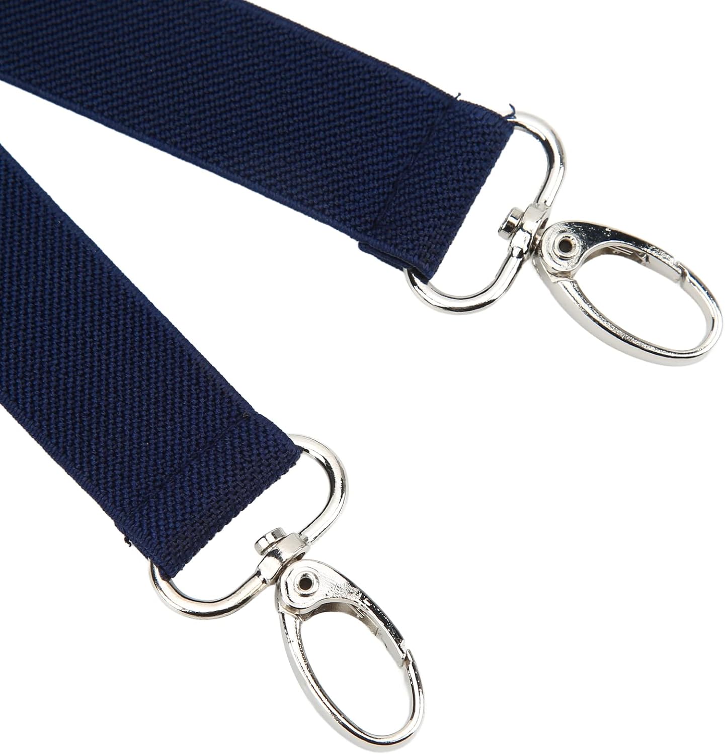 Mens Suspenders,Back Hidden Suspender,Adjustable Stretchable 2.5x110cm/1.0x43.3in Clip Suspenders Fit 4 Metal Buckles Pants for Adult(Navy blue) - Image 8