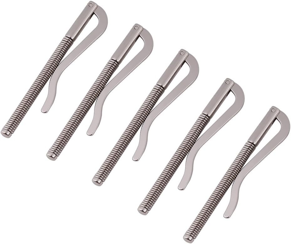 5pcs 75mm Spring Metal Money Clip, Wallet Clamp Organizers For Bifold Purse Nickel Color - Image 1