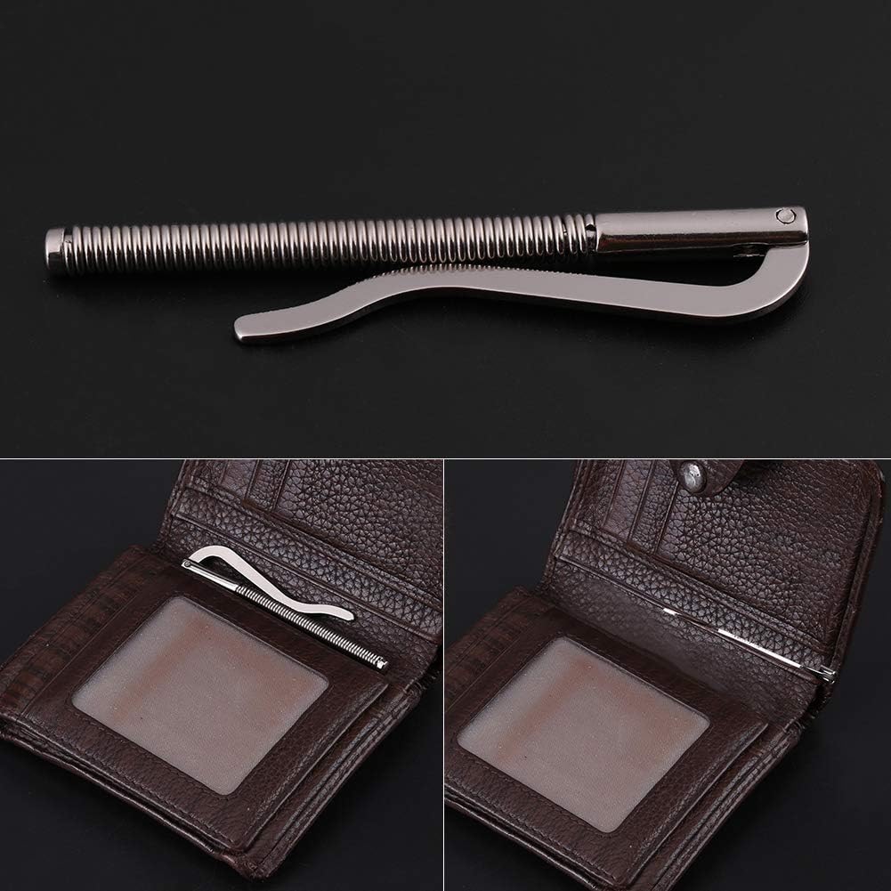 5pcs 75mm Spring Metal Money Clip, Wallet Clamp Organizers For Bifold Purse Nickel Color - Image 2