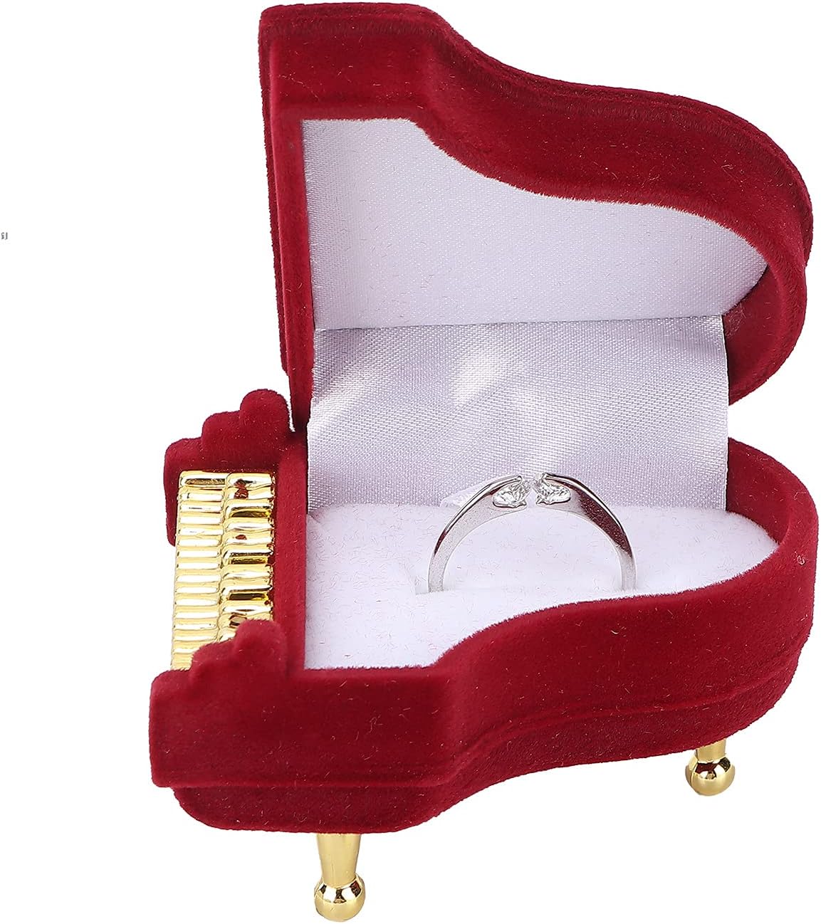 Jewelry Ring Box, Piano Shaped Wedding Box Gift Boxes for Earring Pendant Case - Image 5
