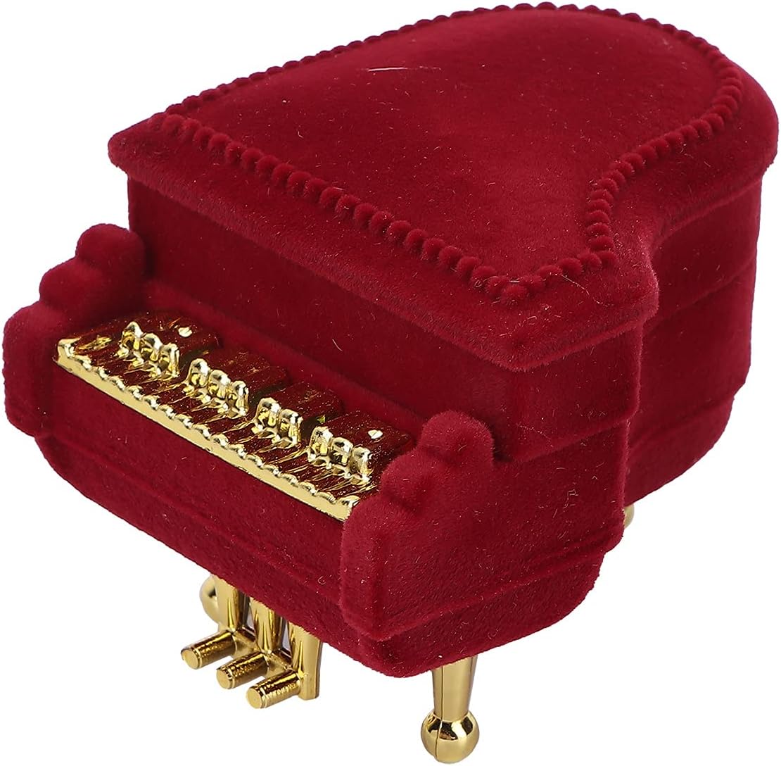Jewelry Ring Box, Piano Shaped Wedding Box Gift Boxes for Earring Pendant Case - Image 7