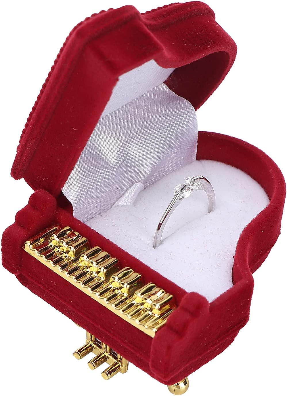 Jewelry Ring Box, Piano Shaped Wedding Box Gift Boxes for Earring Pendant Case - Image 8