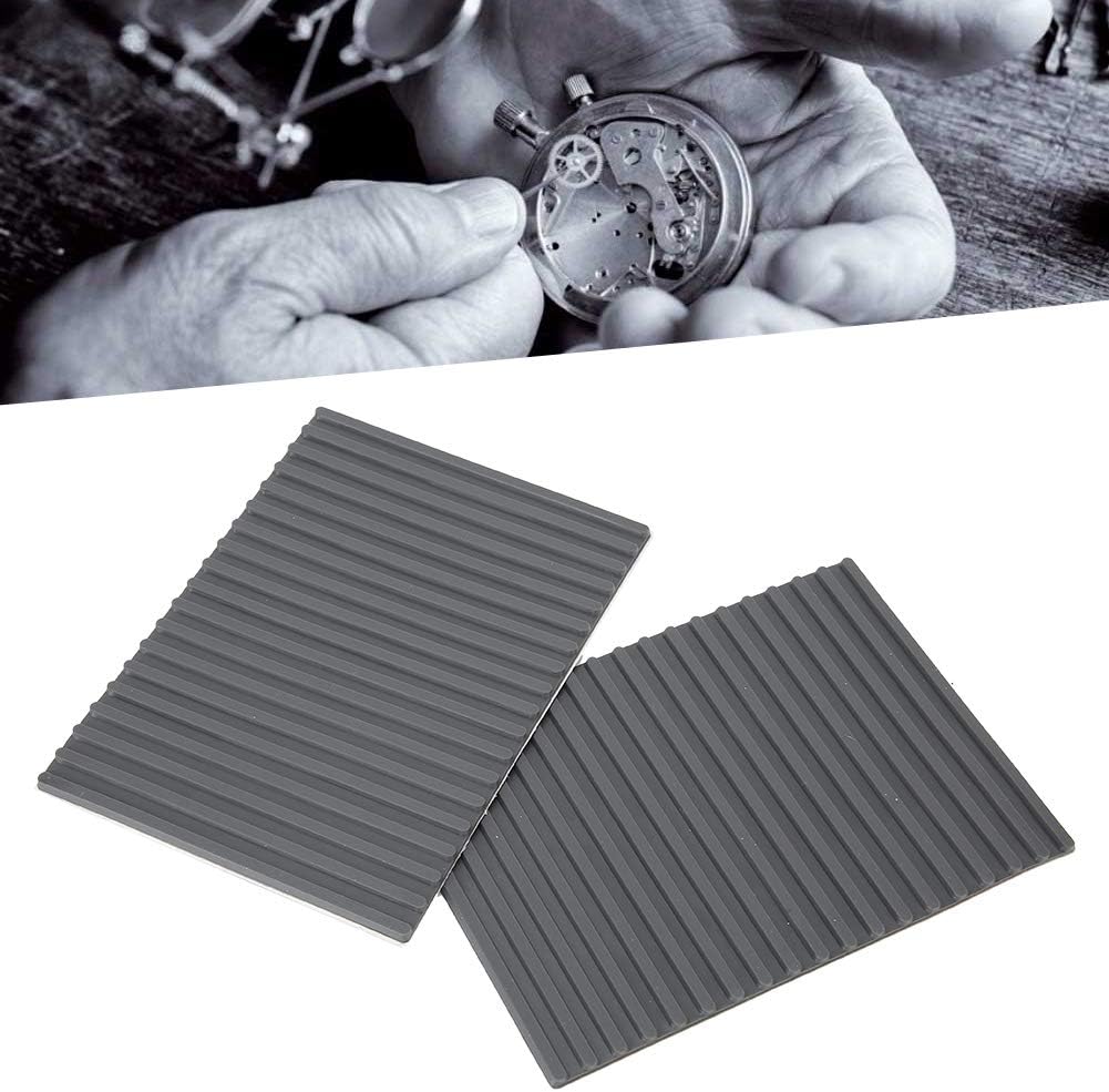 Small Soldering Mat 2pcs, Rubber Repair Work 4.1x5.6in Heat Resistant Antislip Station Pad Watch Tools Storage for Repairing Maintenance - Image 7