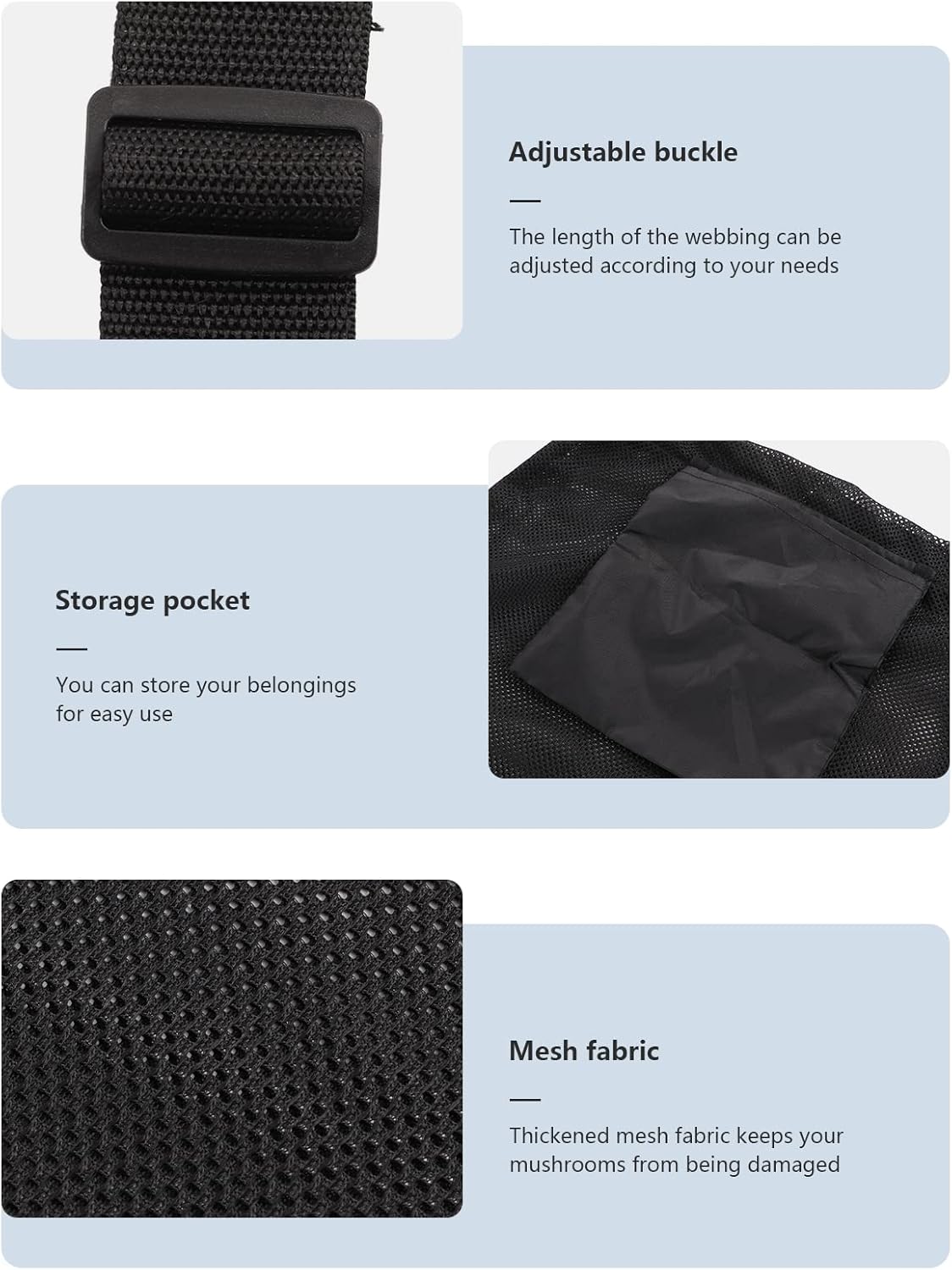 Mushroom Foraging Bags, Collapsible Fruit Gathering Bag Breathable Bags Mesh Pouch for Hiking Outdoor Camping - Image 8