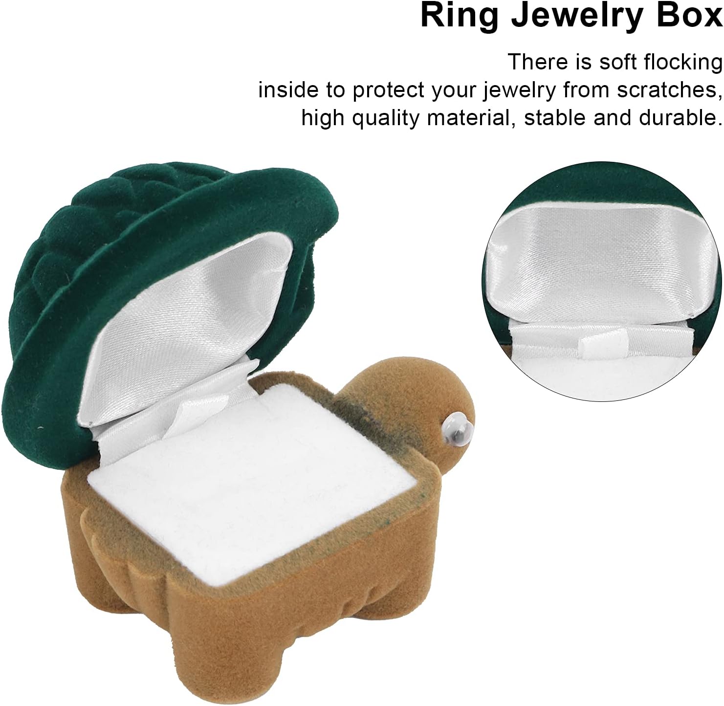 Portable Jewelry Box Organizer, Cute Cartoon Animal Wedding Ring Small Protector Case Soft Storage for Women - Image 3