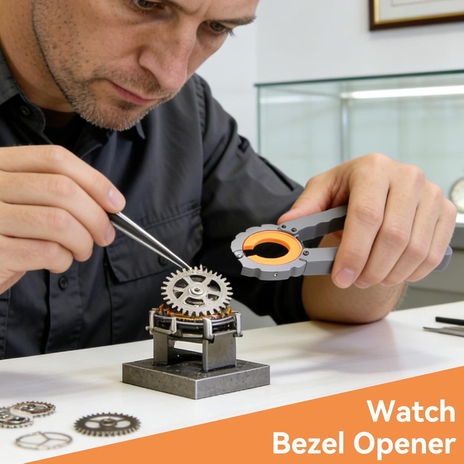 Watch Bezel Ring Remover Kit, Professional Glass Lens Replacement Protective Cover Removal Tool for Watchmaker - Image 2