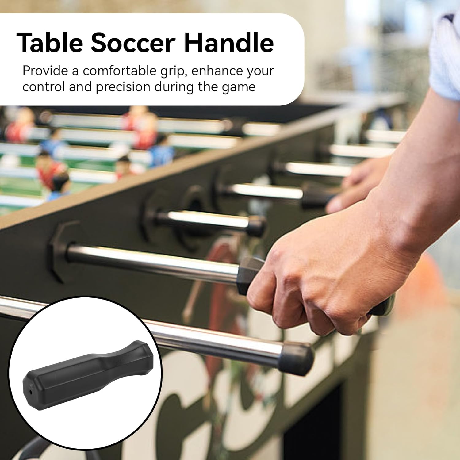 8pcs Foosball Table Handles, 4.7in Plastic Octagonal Handles for Standard Tables Handle Grip Top Game Replacement Part Accessories - Image 2