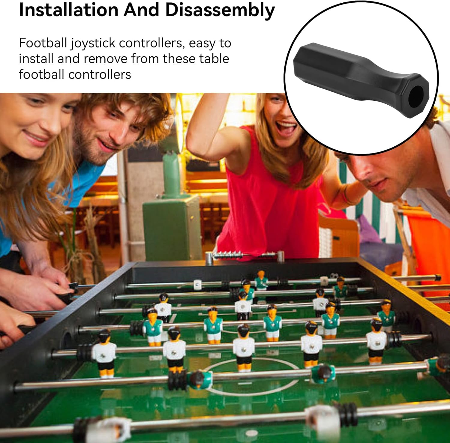 8pcs Foosball Table Handles, 4.7in Plastic Octagonal Handles for Standard Tables Handle Grip Top Game Replacement Part Accessories - Image 4