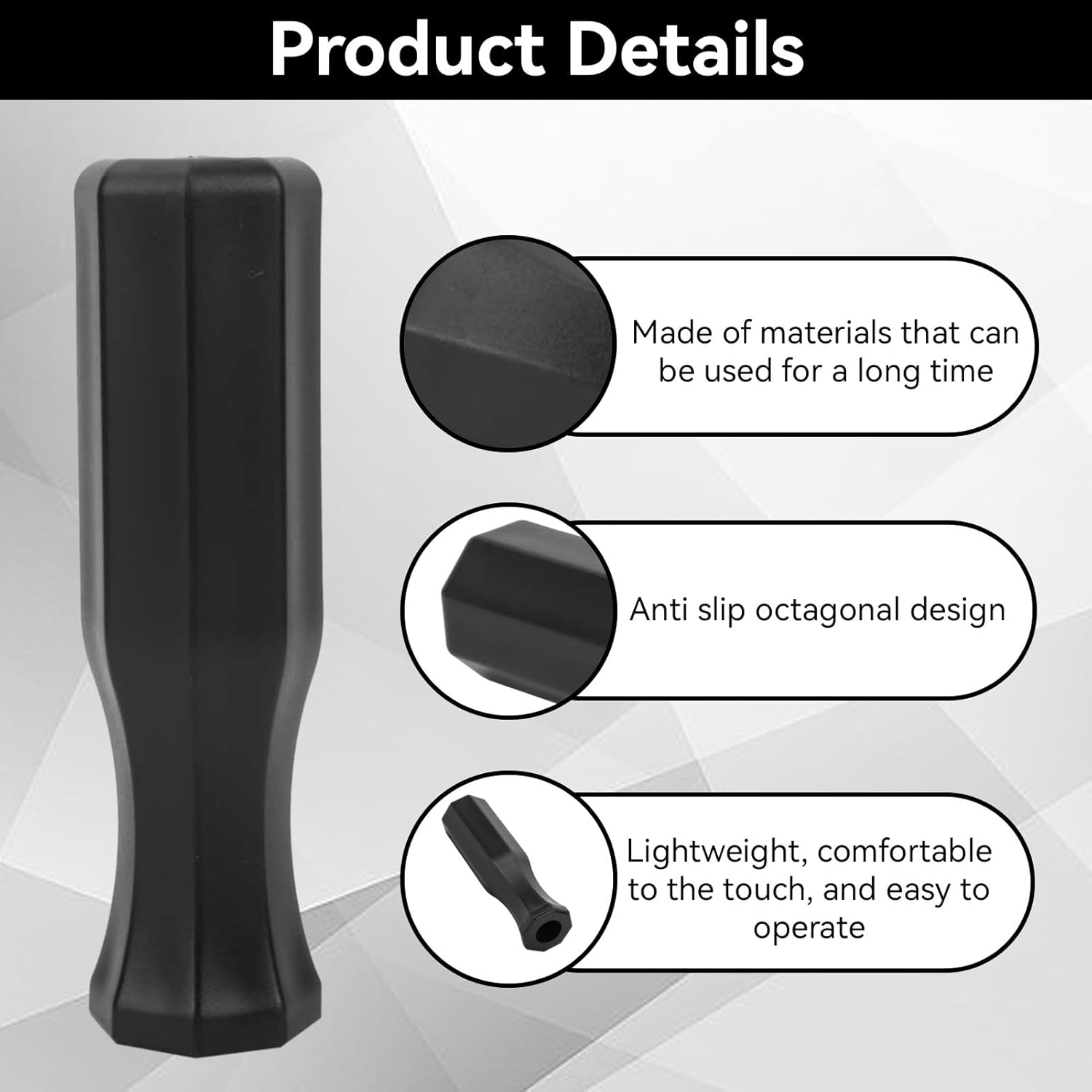8pcs Foosball Table Handles, 4.7in Plastic Octagonal Handles for Standard Tables Handle Grip Top Game Replacement Part Accessories - Image 5