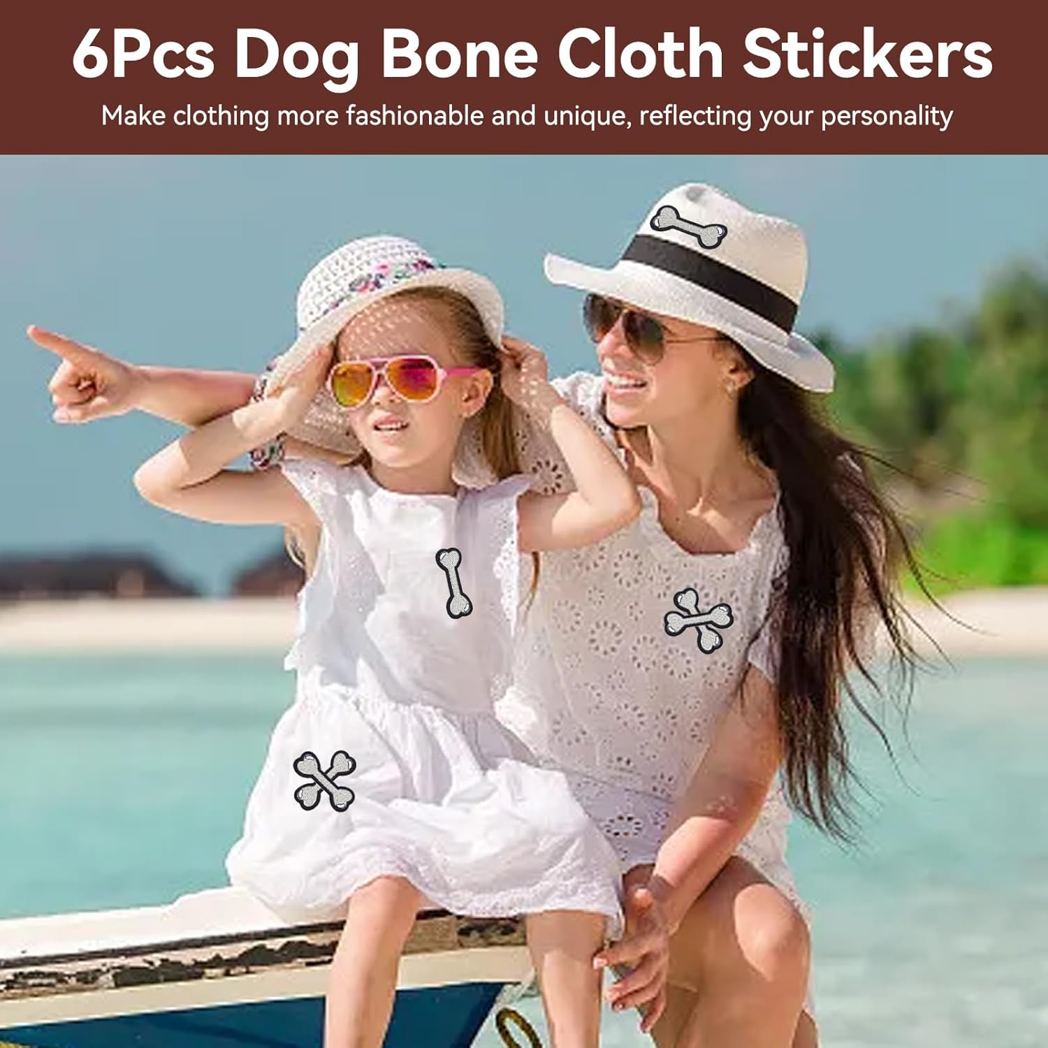 6PCS Dog Iron on Patches, Sew Bone Patches Cartoon Embroidered Backpack Stickers Cute for Clothing Shirts, Jackets, Hats, Jeans, Shoes, Bags - Image 3
