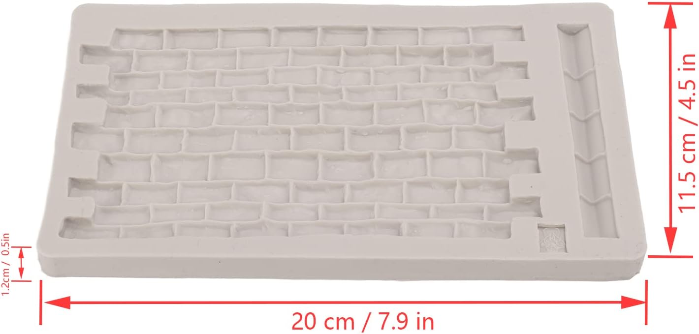 Fondant Impression Mat, Silicone Brick Wall Pattern Lace Mat Imprint Mold Sugarcraft Wedding Cake Decorating Tools Chocolate Sugar Baking - Image 6