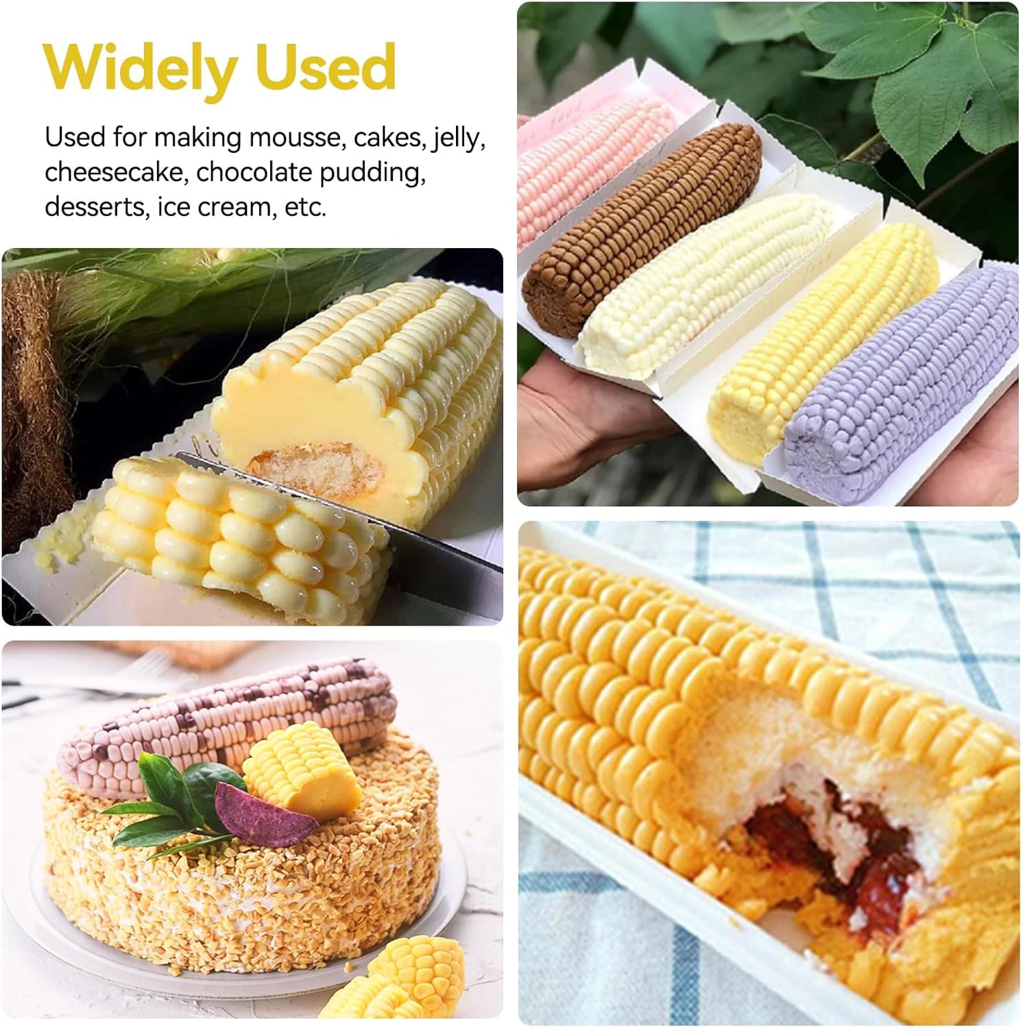 3D Corn Silicone Mold, Baking Molds Dessert Mould Shaped Candle for Mousse Cake, Pastry, Chocolate, Soap - Image 5