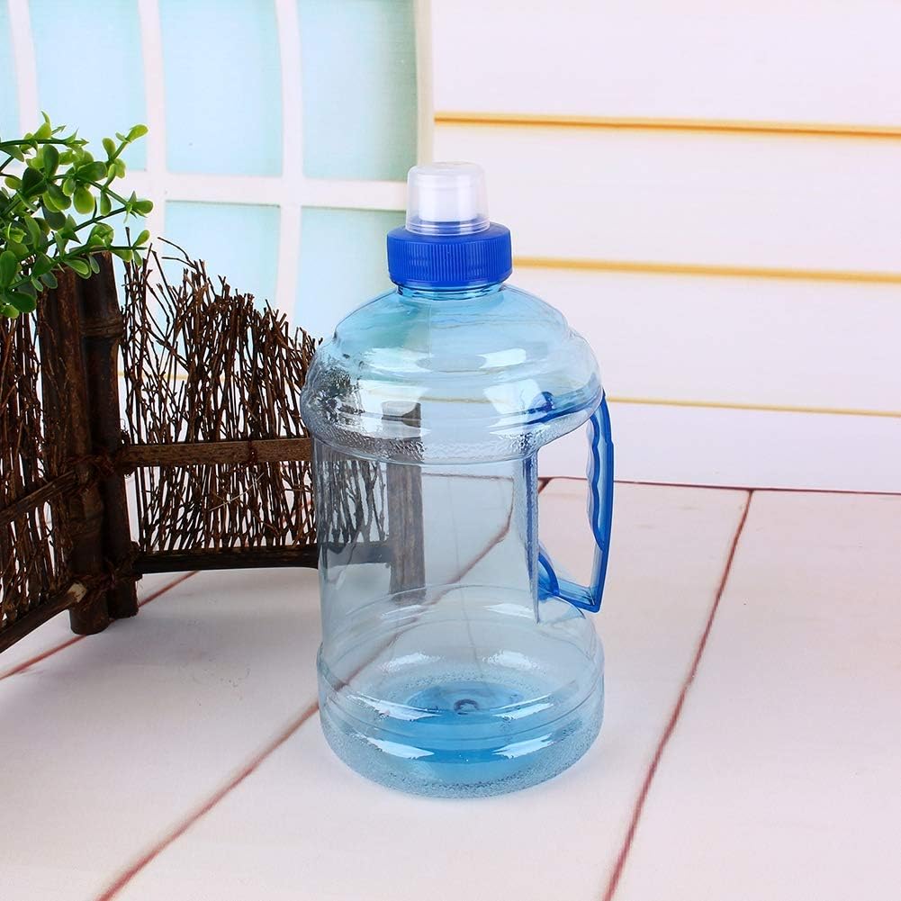 Large Water Bottle, 1l Jug with Handle Clear Sport Bottle Reusable Plastic Leak Proof for Fitness Outdoor Sports Camping, 7.5x3.9 In - Image 8