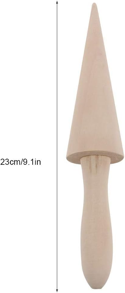 Ice Cream Cone Mold, Reusable Wooden Horn Mold 9.1in Waffle Roller Pizzelle for Kitchen Cooking and Baking - Image 7