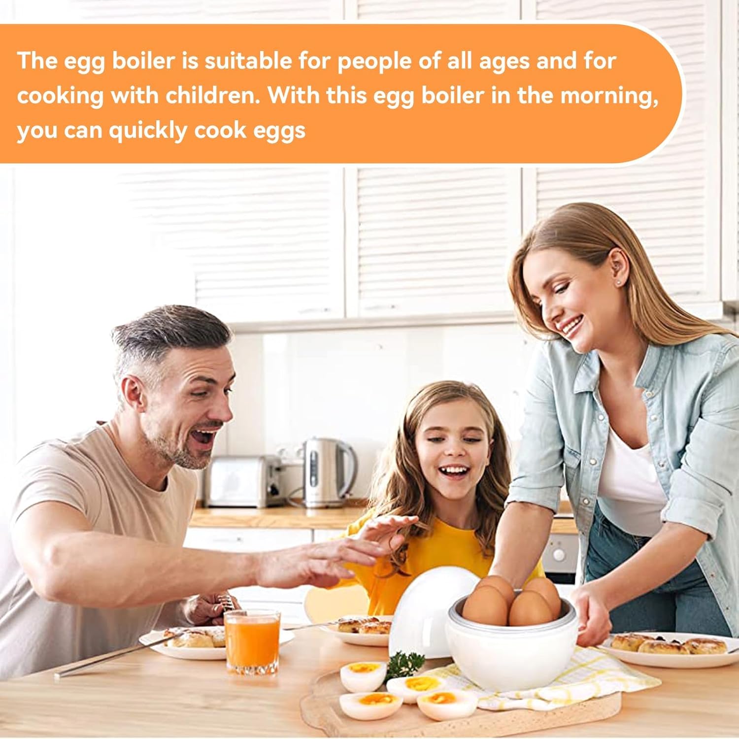 Microwave Egg Cooker, Hard Boiled 4 Capacity Boiler Steamer Poacher Microwavable with Lid for Cooking Kitchen Tools - Image 7
