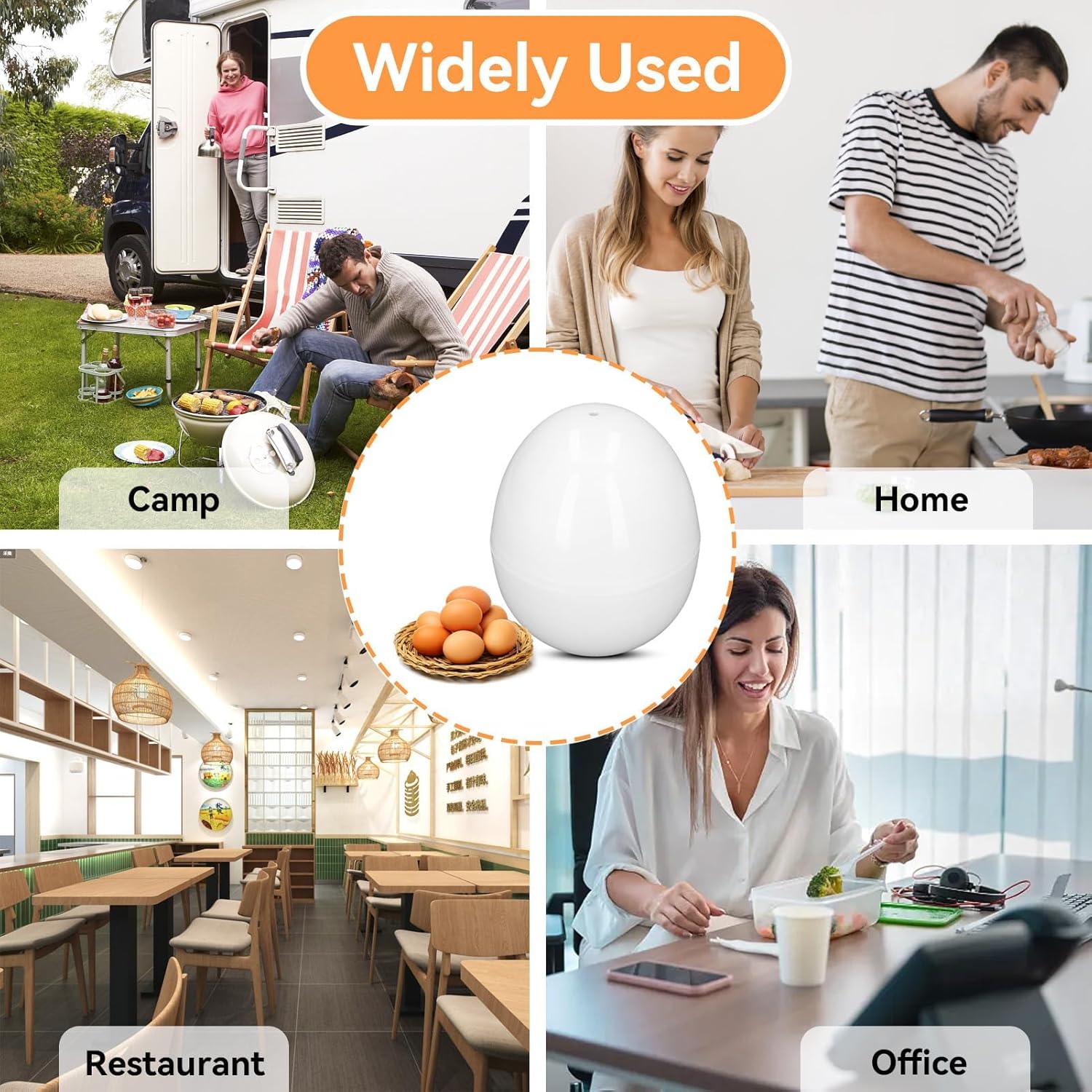 Microwave Egg Cooker, Hard Boiled 4 Capacity Boiler Steamer Poacher Microwavable with Lid for Cooking Kitchen Tools - Image 8