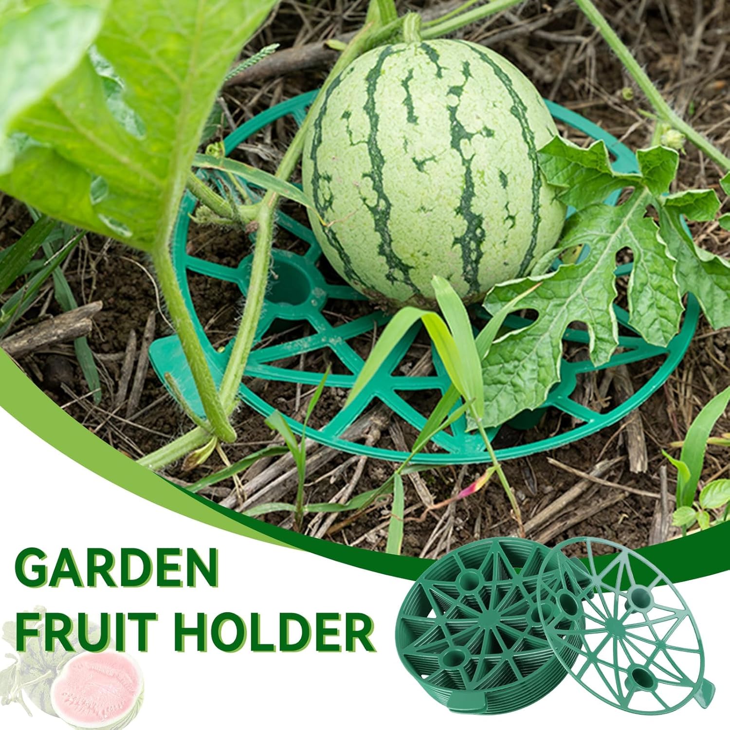 10PCS Strawberry Plant Support, Watermelon Support Stand Melon Holder Tray Protection Rack Cradle Pumpkin for Squash Cantaloupe - Image 3