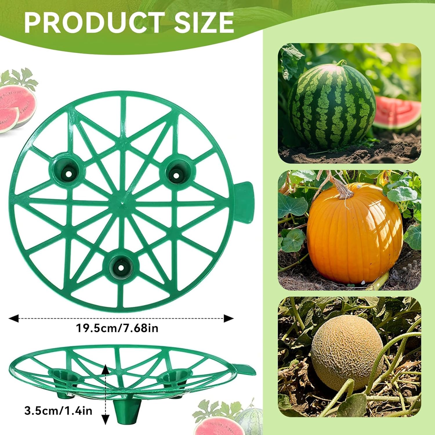 10PCS Strawberry Plant Support, Watermelon Support Stand Melon Holder Tray Protection Rack Cradle Pumpkin for Squash Cantaloupe - Image 6