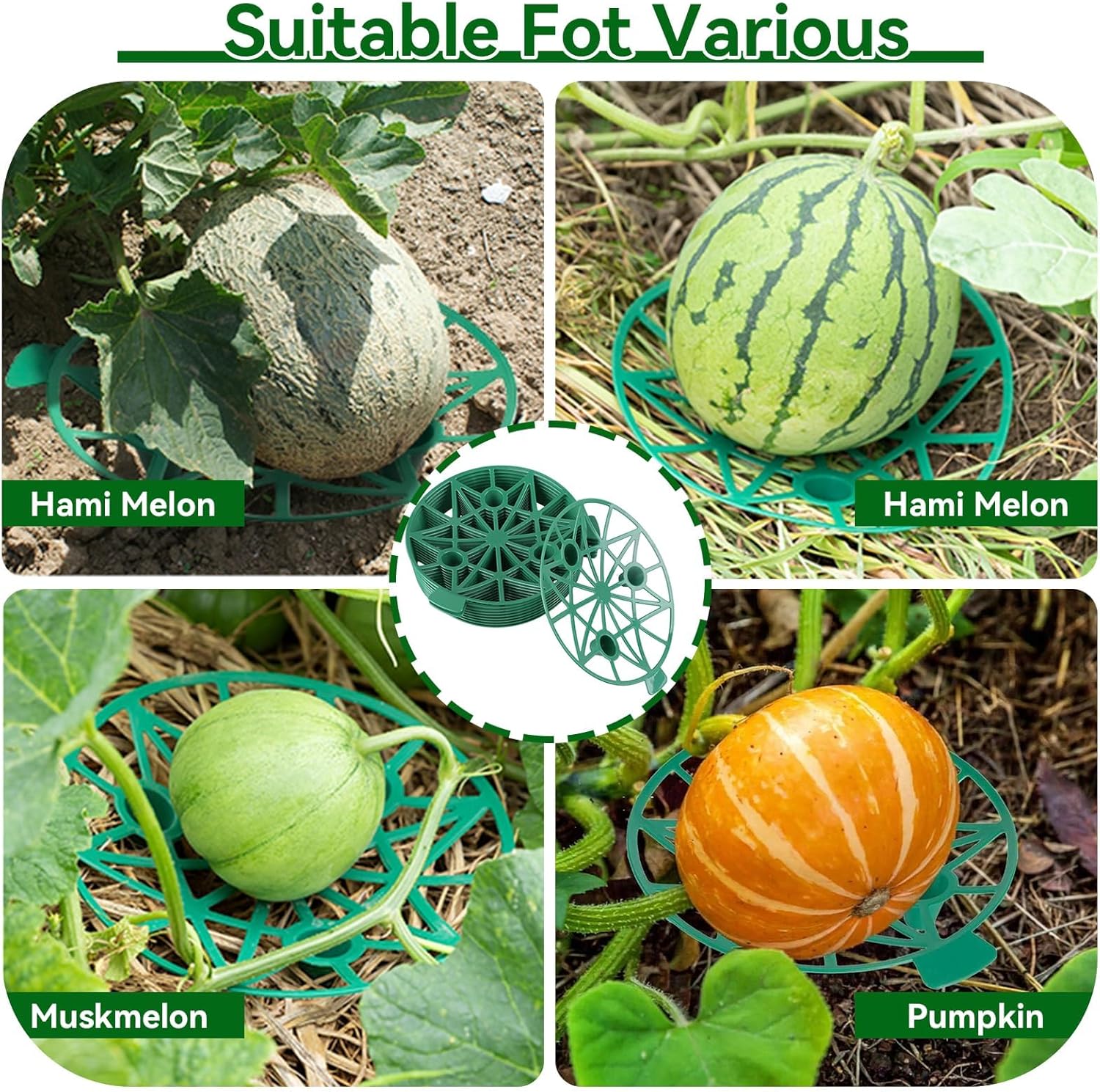 10PCS Strawberry Plant Support, Watermelon Support Stand Melon Holder Tray Protection Rack Cradle Pumpkin for Squash Cantaloupe - Image 8