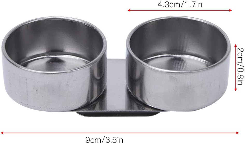 Double Dipper Palette Cup, Stainless Steel Oil Painting Cup with Lid and Clip for Watercolor Gouache Acrylic - Image 4