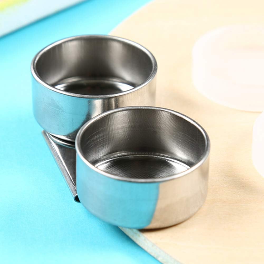 Double Dipper Palette Cup, Stainless Steel Oil Painting Cup with Lid and Clip for Watercolor Gouache Acrylic - Image 6