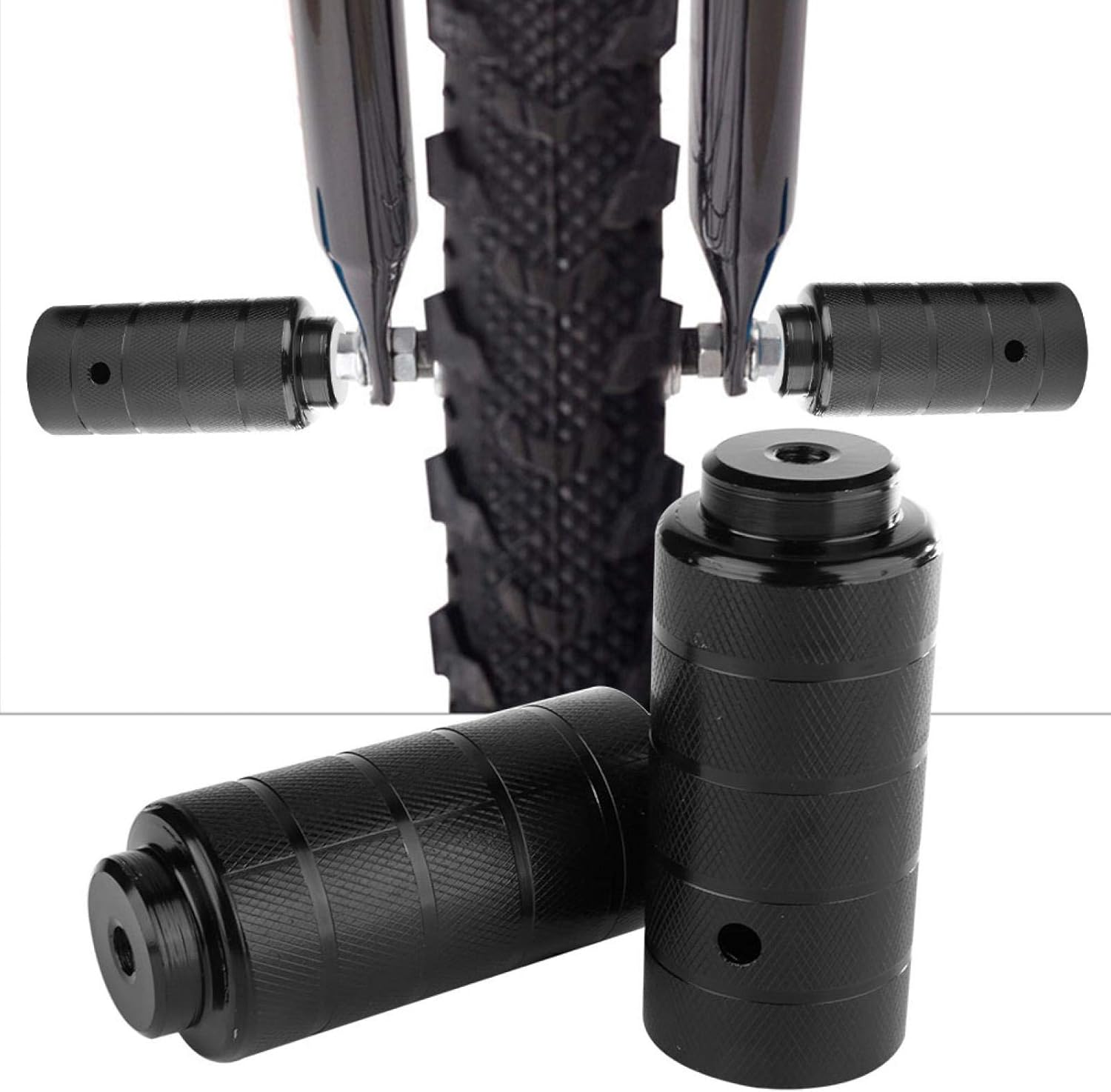 2PCS Steel Bike Pegs, Anti Skid Lead Foot Bicycle Peg Mini Cycling Rear Stunt 1.97 x 4.33in for Mountain - Image 7