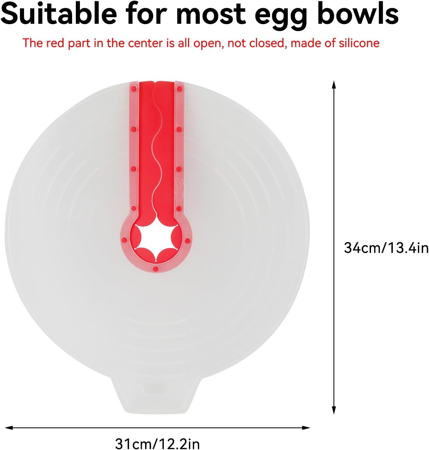 12 Inch Mixing Bowl Splatter Guard, Silicone Hand Mixer Shield Splash Guard Anti Cover for Baking & Cooking - Image 3