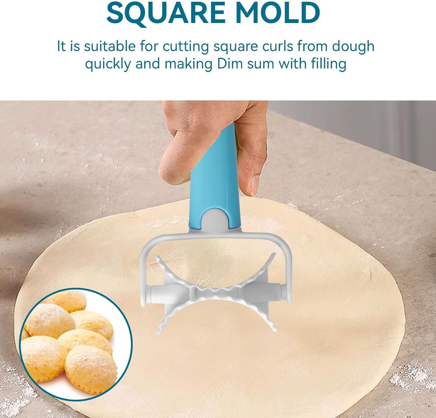 3PCS Pastry Rolling Cutter, Cookie Cutter Plastic Dough Blade Roller Round Fondant Slicer Baking Accessory for Cake Cookies Biscuits - Image 4