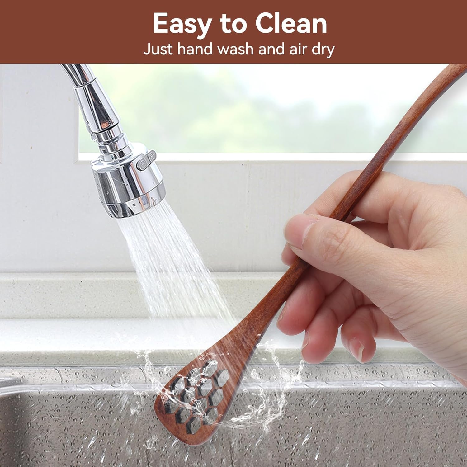 3PCS Honey Dipper Sticks, Long Handle Mixing Stick Mini Honeycomb Drizzler Wooden Spoon Stirrer for Collecting Dispensing Drizzling Jam - Image 6