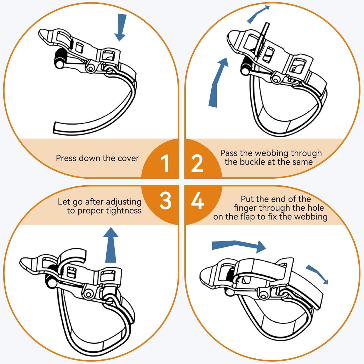 1 Pair Bike Pedals, Pedals with Toe Cages Road Bicycle Clip Adjustable Clips Straps for Wide Shoes Indoor Outdoor Cycling - Image 8