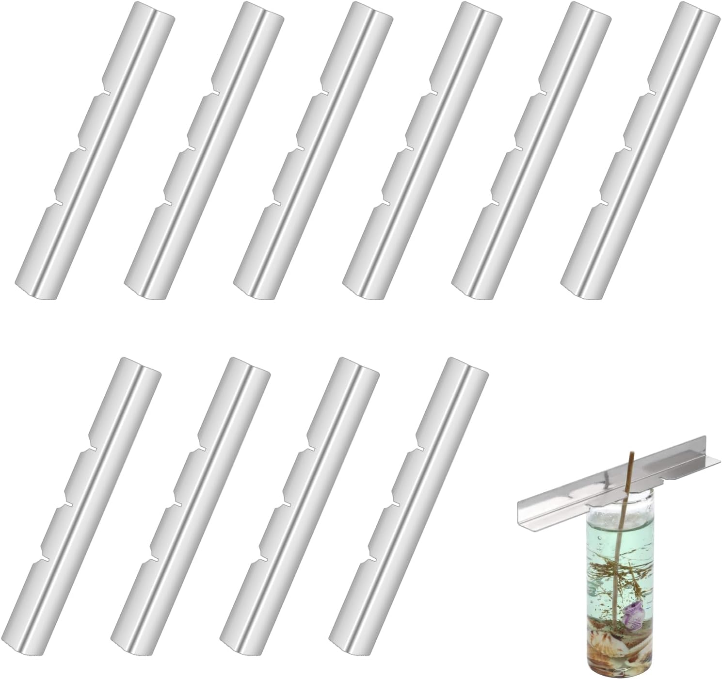 10PCS Metal Candle Wick Holder, Holders for Making Centering Tool Stainless Steel Device DIY Craft - Image 1