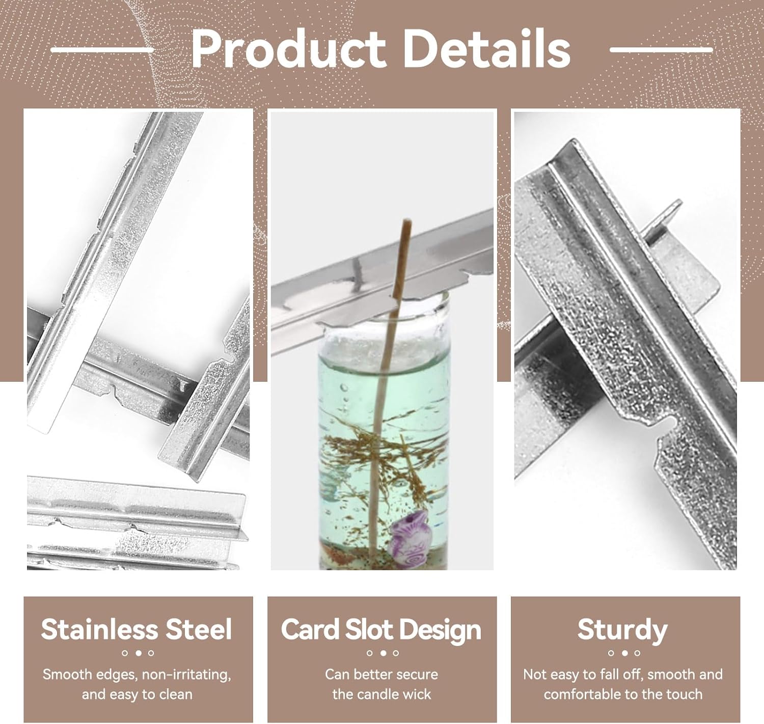 10PCS Metal Candle Wick Holder, Holders for Making Centering Tool Stainless Steel Device DIY Craft - Image 6
