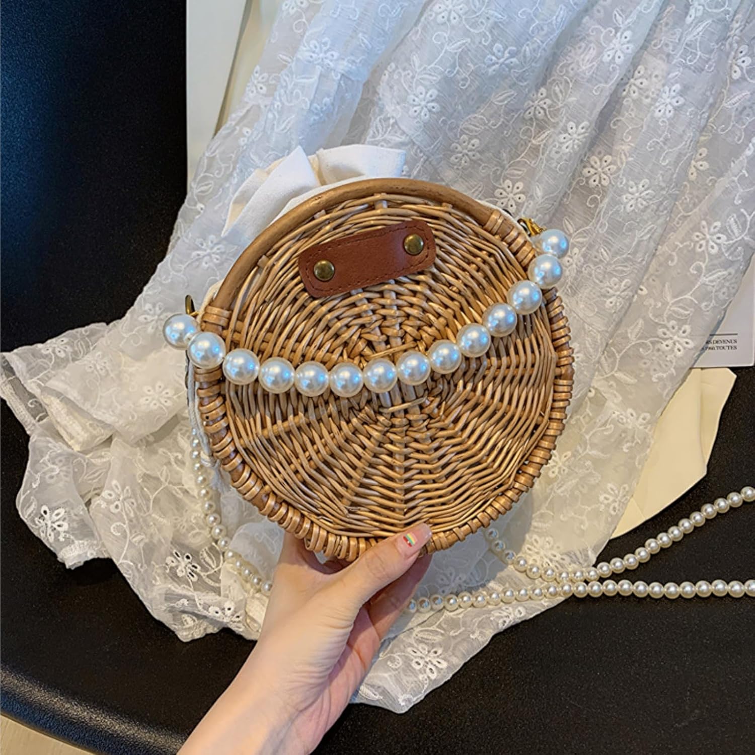 Round Rattan Bag, 8