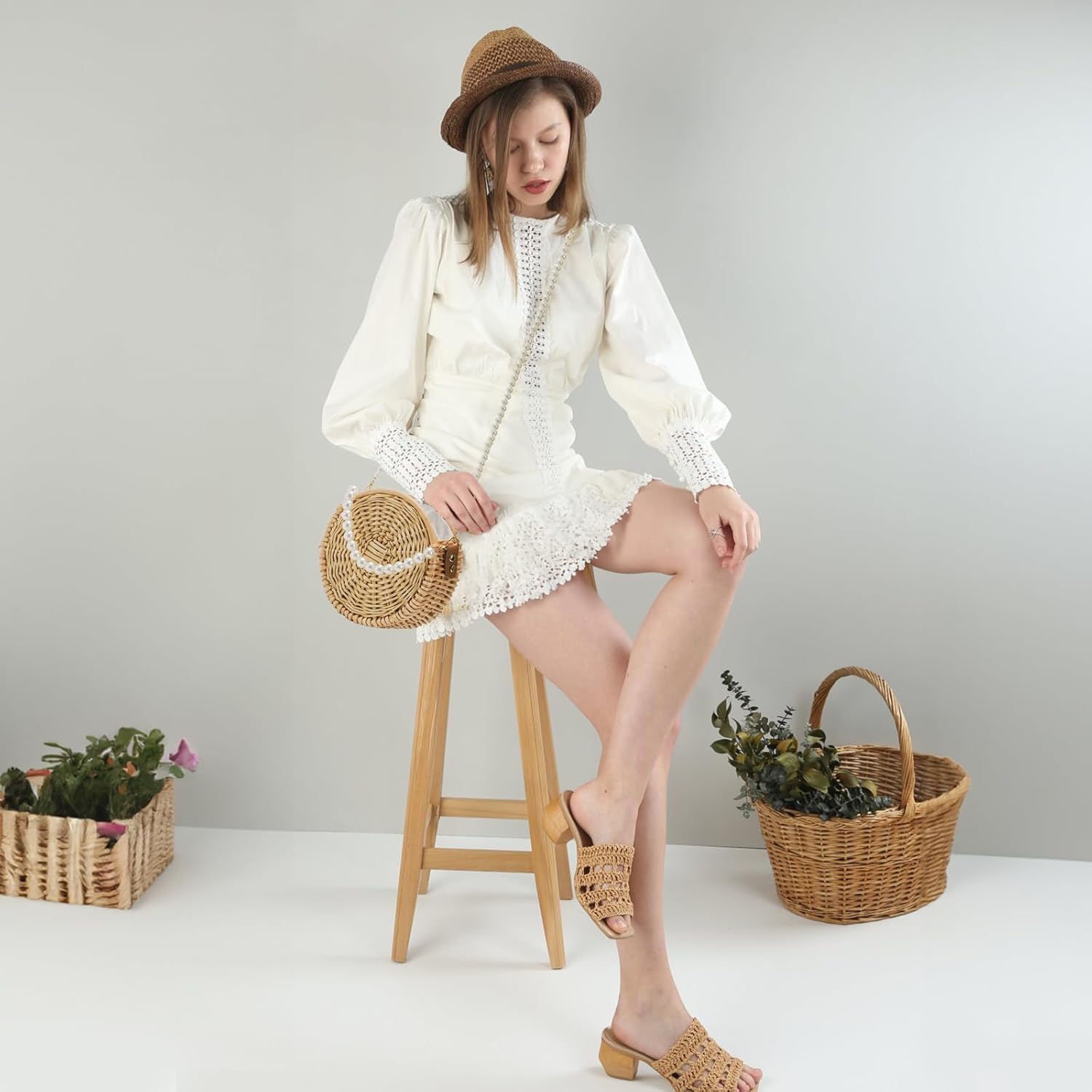 Round Rattan Bag, 8