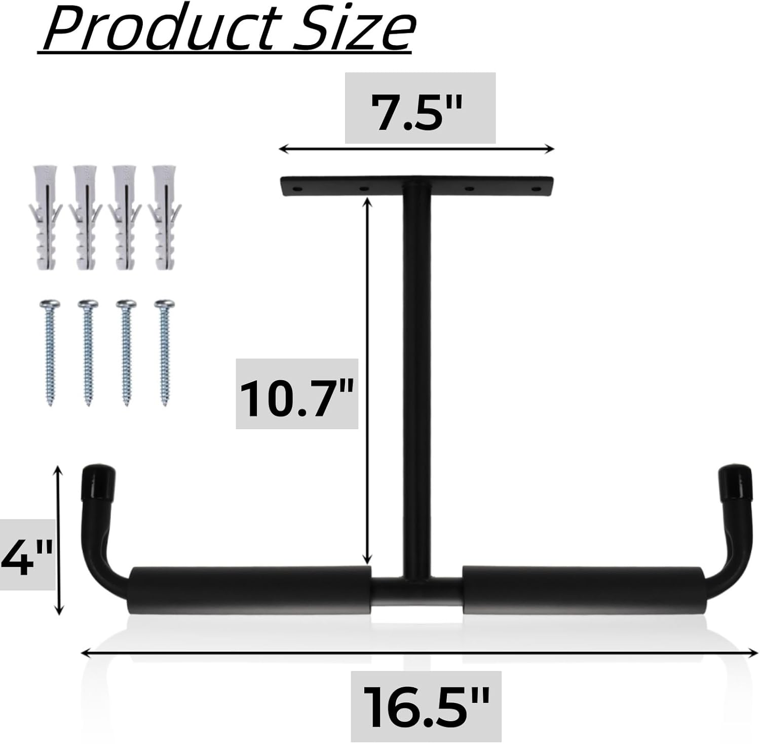 4 Pack Overhead Garage Storage Hooks, 16.5
