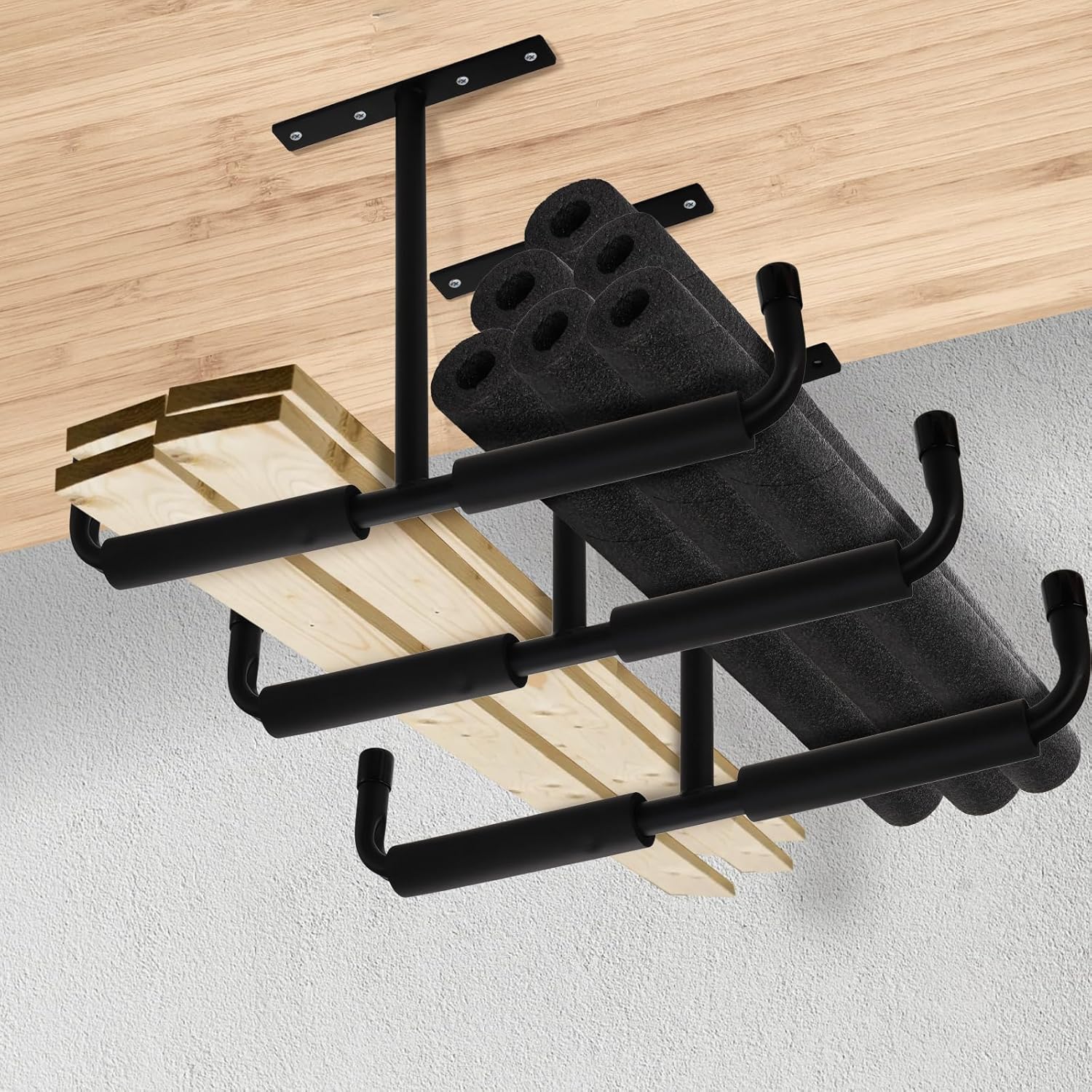 4 Pack Overhead Garage Storage Hooks, 16.5