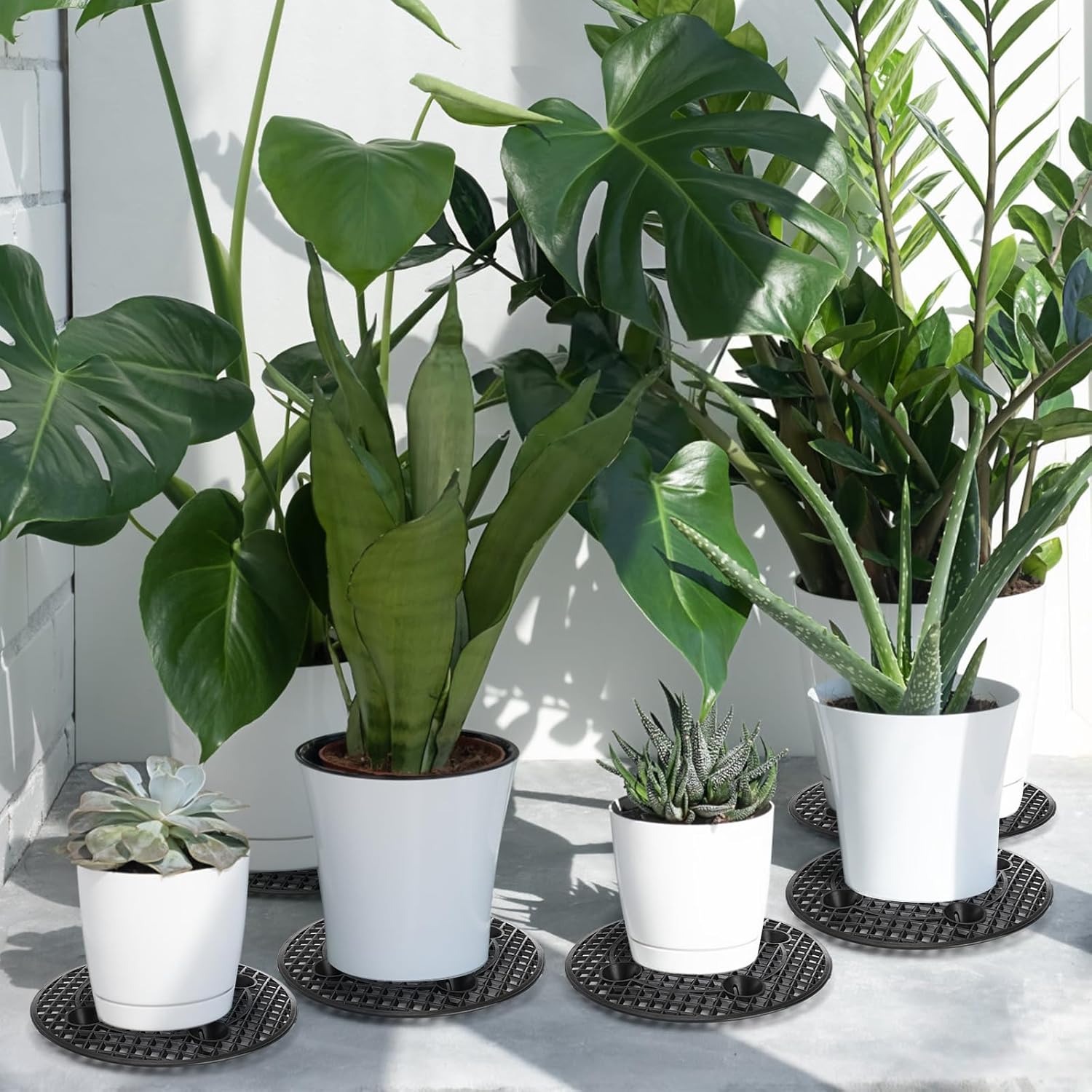 15 PCS Plant Level Pot Elevator, 12 inch Plastic Potted Stands, Large Patio Planter Riser Holder, Deck Floor Protector to Prevent Rot Damage, Trivet for Indoor Outdoor Garden - Image 7