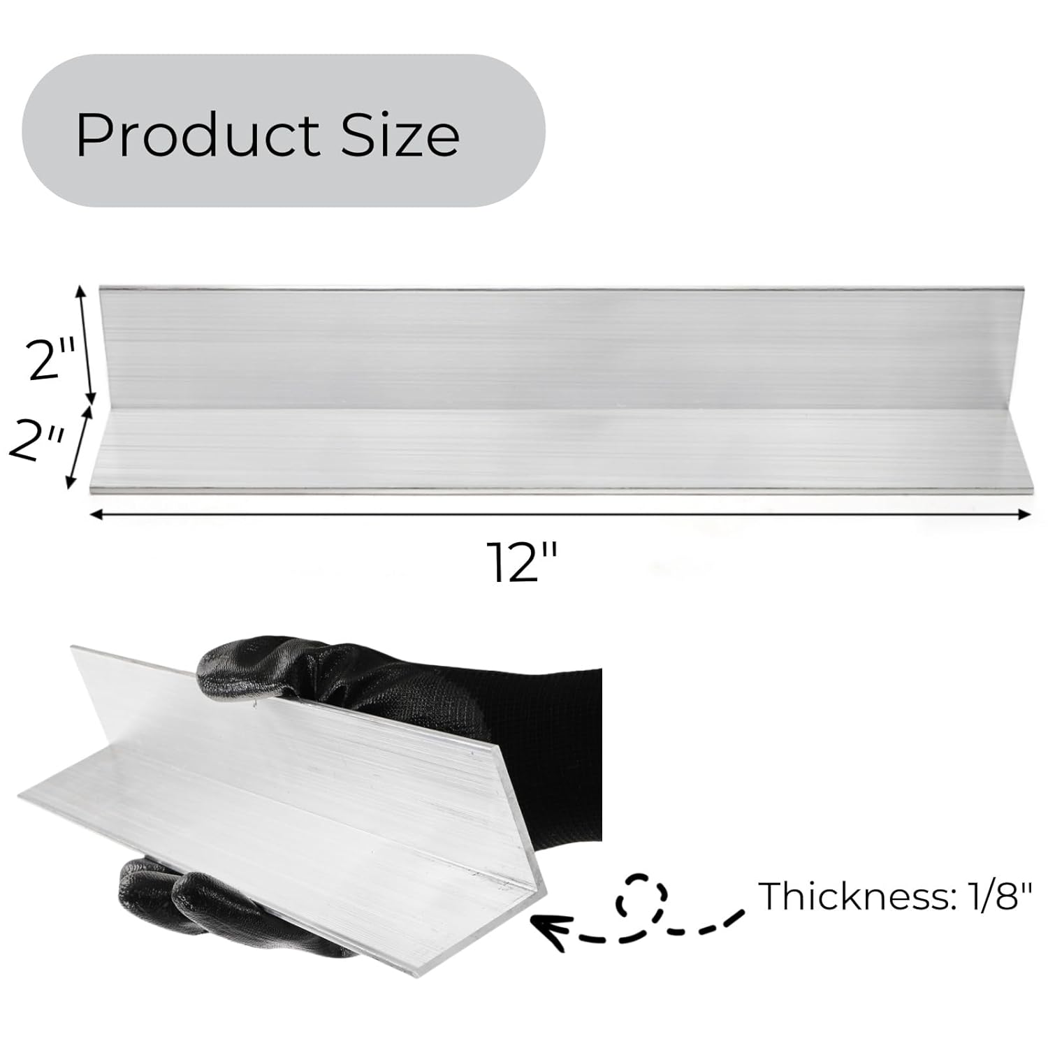 4 Pack Aluminum Angle 6061, 2