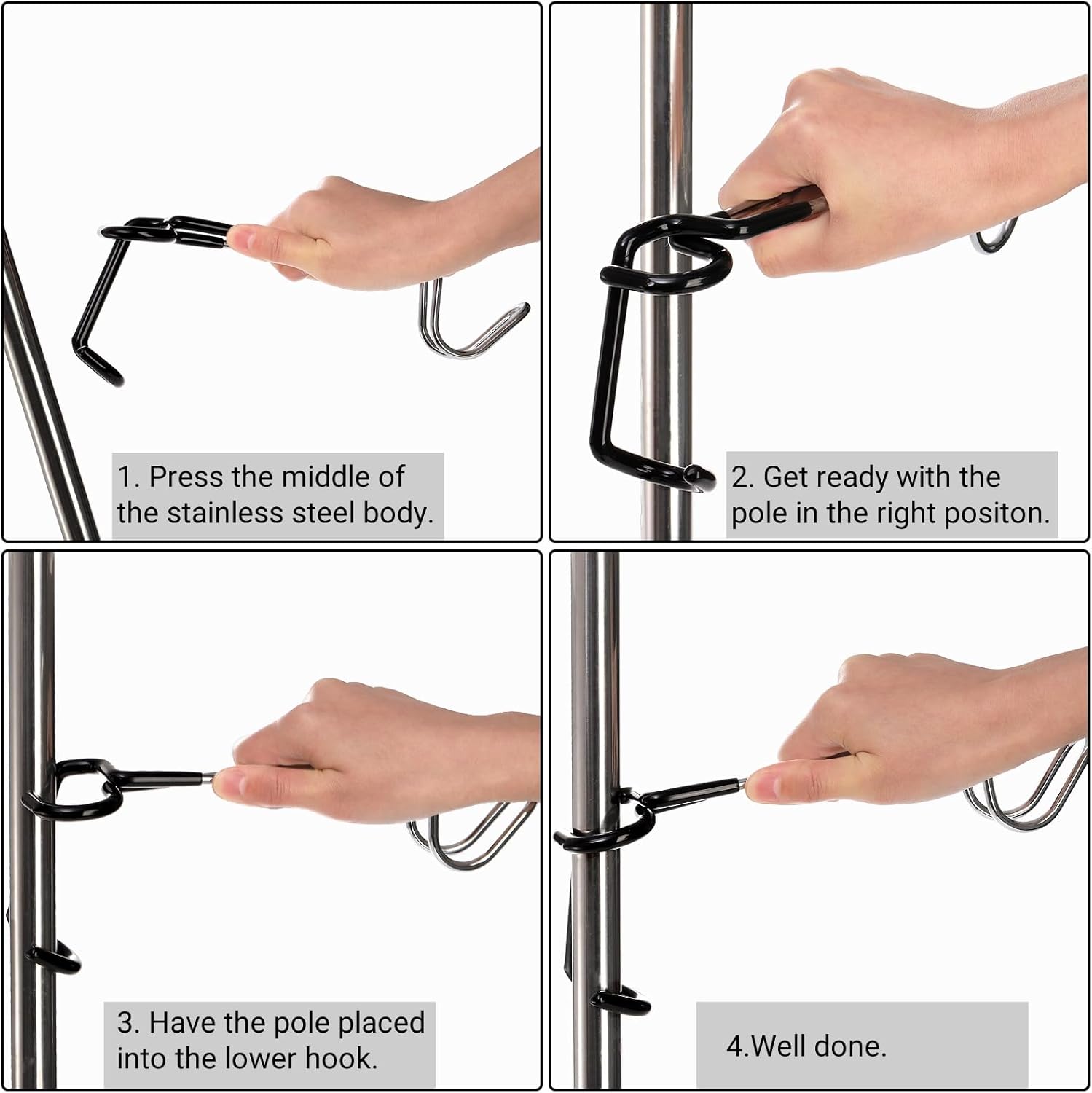 4 Pack Camping Lantern Hook Hangers, 10