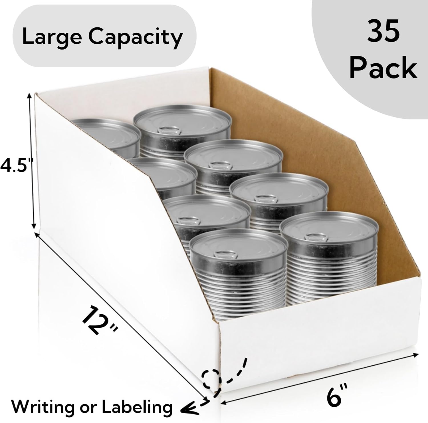 35 Pack Cardboard Storage Bins, 12